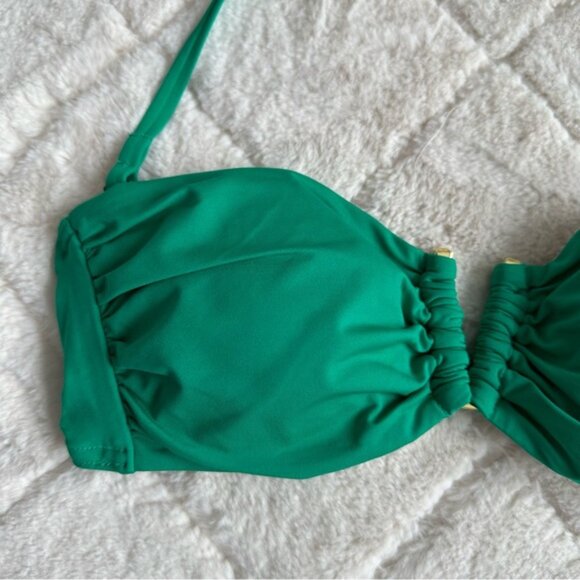 Victoria's Secret | Jewel Green Strapless Halter Bikini Top | Size Extra Small - Picture 4 of 10
